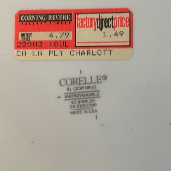 Corelle  Charlotte Vintage 10 1/4” Dinner Plate Lot Of 4 - Picture 4 of 6